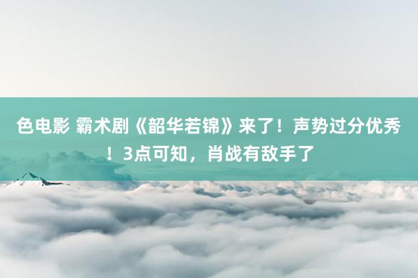 色电影 霸术剧《韶华若锦》来了！声势过分优秀！3点可知，肖战有敌手了