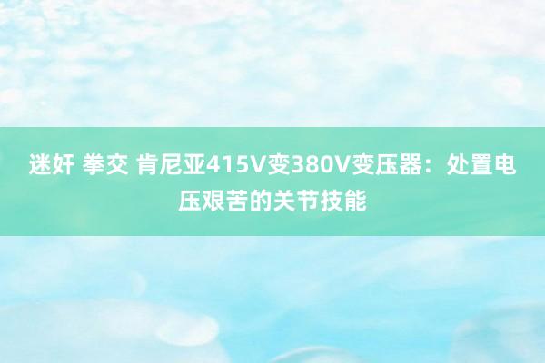 迷奸 拳交 肯尼亚415V变380V变压器：处置电压艰苦的关节技能