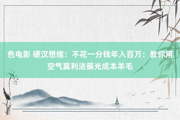色电影 硬汉想维：不花一分钱年入百万：教你用空气赢利法薅光成本羊毛